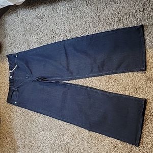 COS Jeans Mid Rise Wide Leg Full Length Dark Wash 25 NWT